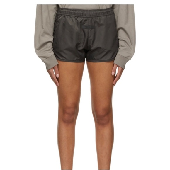 Essentials Fear of God Nylon Shorts Rubberized Logo Womens size Medium - Picture 1 of 6